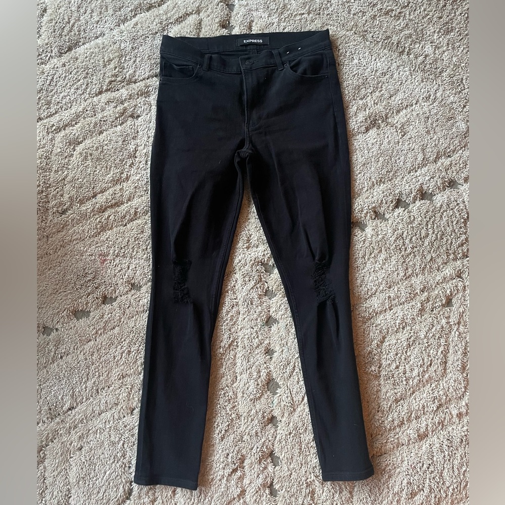 EXPRESS Distressed Hi-Rise Leggings